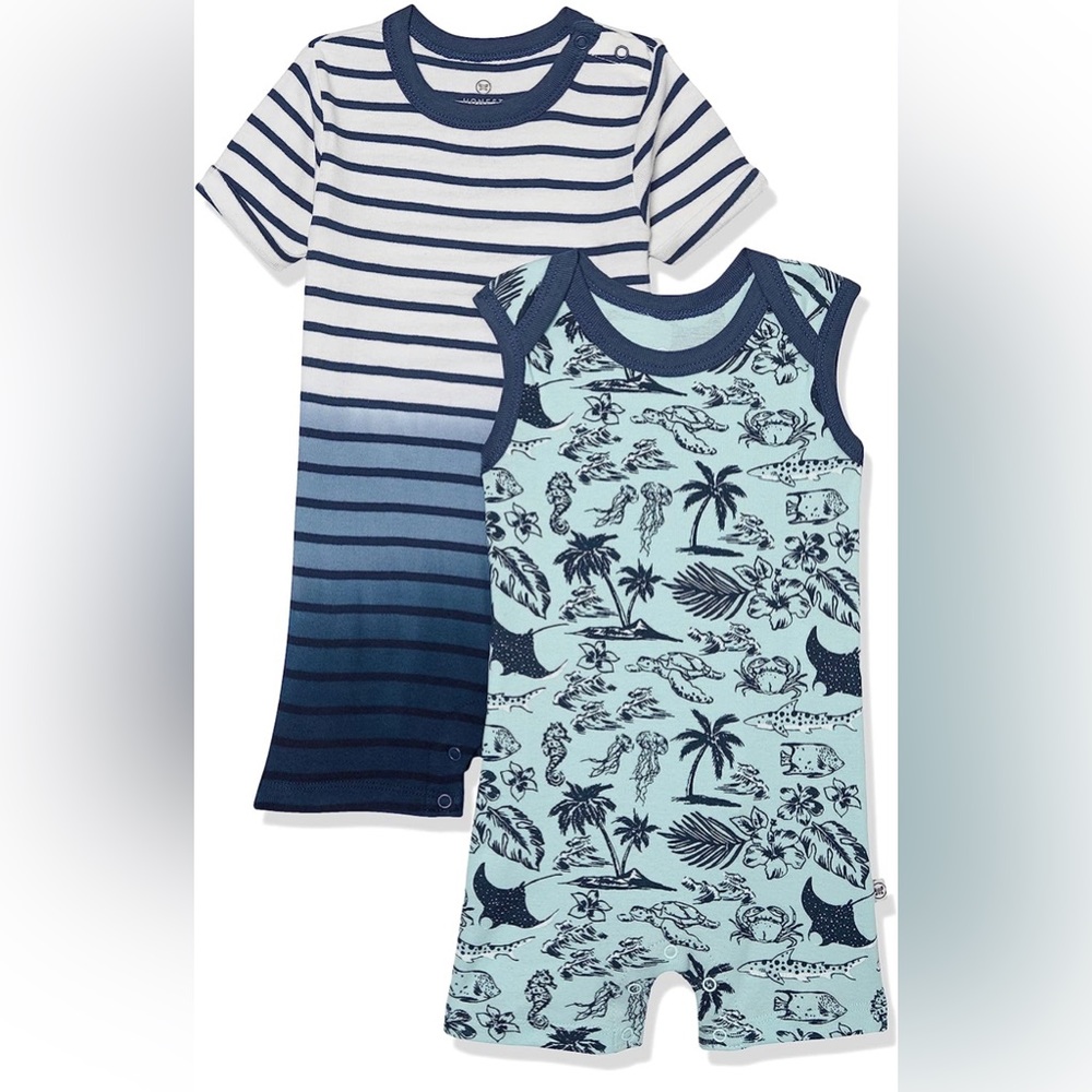 HonestBaby Organic Cotton Romper Multipack Set